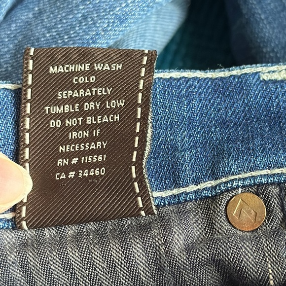 7 for all mankind Medium Wash Bootcut Distressed Jeans 26 - Picture 11 of 11